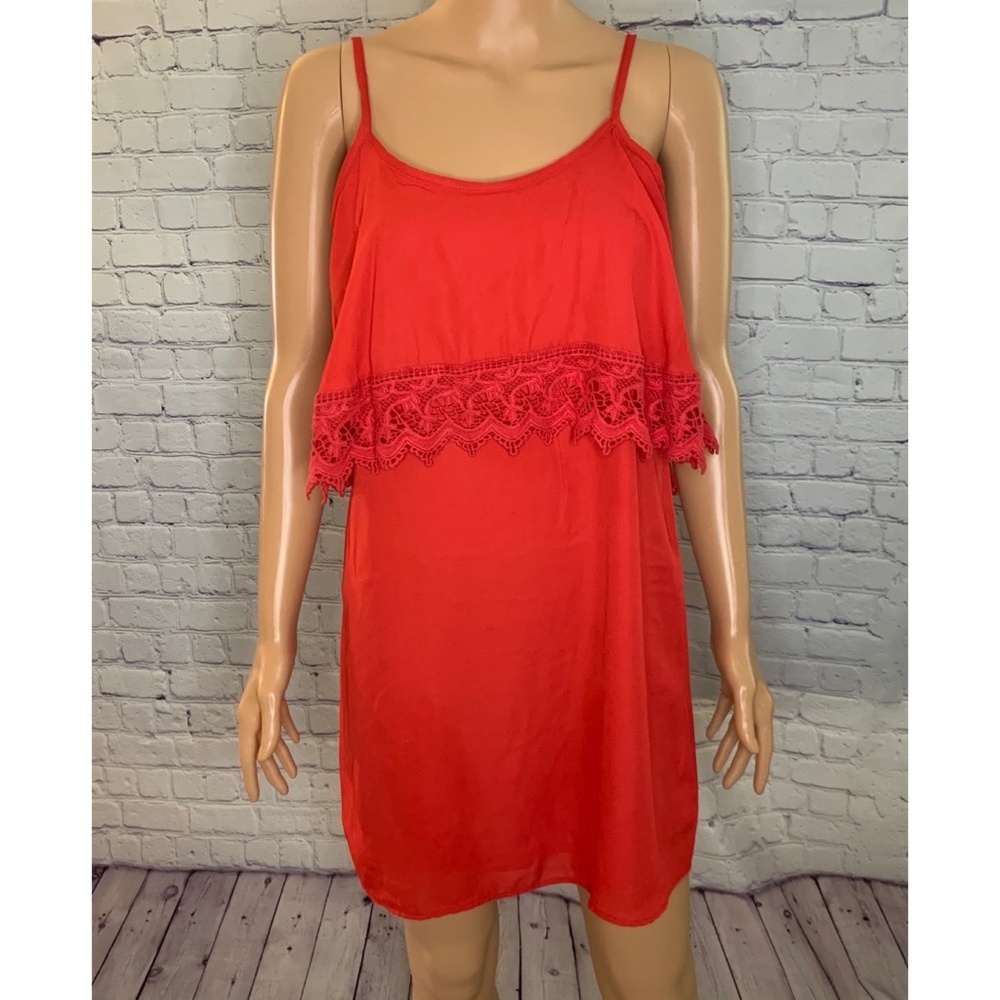 Miami Red Lace Dress size small